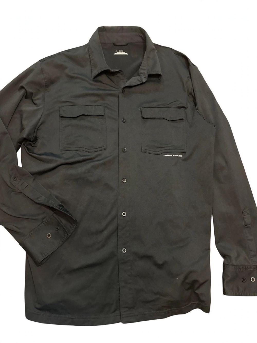 Under Armour Men’s Black Button-Up Utility Shirt Jacket